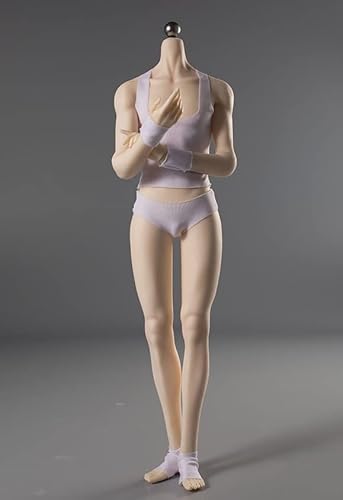 HiPlay JIAOU Bambola Maschile 1/6 In Silicone, Corpo Senza Cuciture Super Flessibile 30,5 Cm, Scheletro In Acciaio Inox, 28 Punti Di Snodo, Per Artisti E Collezionisti (Suntan)