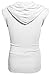 Bluetime Men's Fashion Ribbed Hooded Slim Fit Tank Tops (S, White)