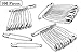 Katzco 100 Piece Safety Pins Set - Coiled Design with Nickel Plated Steel 1-3/4 Inches - for All Types of Fabrics and Clothing, Arts and Crafts Projects and Fishing