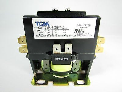 DEFINITE PURPOSE CONTACTOR 40AMP-2POLES-120V 50/60Hz