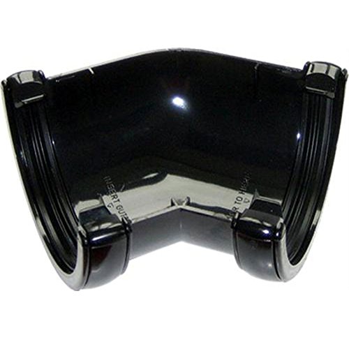 O' SO EEZY 76mm Brown (135 Degree Angle) Miniflo Guttering for shed, Porch, Conservatory, Out Building, etc - NOT for Standard House guttering - Smaller