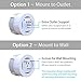 TotalMount Outlet Mount for Echo Dot 3rd Gen (Includes Cable Management) – White