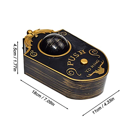 DriSubt Halloween Decoration, Animated Eyeball Doorbell Halloween Props Animated with Spooky Sounds, Haunted Doorbell Halloween Party Prop Decoration(Black)