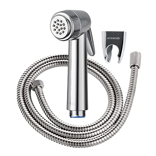 JOMOO Paperless Washing Shattaf Head, Handheld Bidet Sprayer for Toilet Diaper Sprayer with Wall Base and Hose, Bidet Spray Bottom Cleaner Spray
