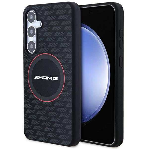 AMG AMHMS24S23SMRK Hard Case for S24 S921 Black Silicone Carbon Pattern