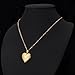 U7 Heart Charm Necklace Platinum/Rose Gold/18K Gold Plated Locket Pendant - With 22 Inches Chain