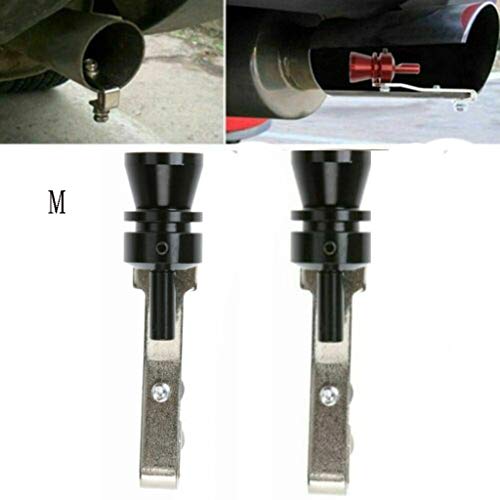 Weite 2-Pack Universal Car Tailpipe Turbo Sound Whistle | Exhaust Muffler Pipe Whistle Blow Off Valve BOV Simulator | Automotive Replacement Exhaust Mufflers Sound Maker Tip (M)