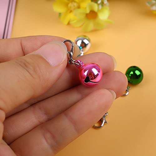 Daycount Pack of 7 Metal Jingle Bells Loose Beads Festival Party Decoration, Pet Cat Puppy Dog Bells for Collar, DIY Crafts Accessories (Random Color)