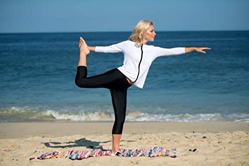 Undercover Waterwear Ladies Uv Protection Capri Swim Leggings 2X Black - Thumbnail 3