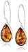 Sterling Silver Honey Amber Hook Earrings