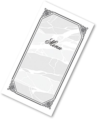 Dinex DX6SM3200000 Marbled Elegance 3 Panel Perforated Printable Menu Form, No Headings, 0.01" Height, 8.5" Width, 14" Length, Paper (Pack of 2000)