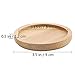 T4U 3.5 Inch Wooden Plant Pot Saucer Bamboo Tray Base – Round Sandy Beige, Durable and Lighweight Plate for Holding Small Succulent Planter Pot, Small Ornament Accessory, Candle and Morethumb 4