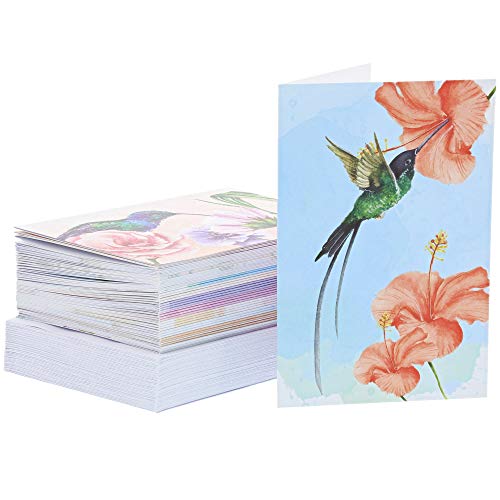 Sustainable Greetings Blank Hummingbird Note Cards with Envelopes (48 Pack)