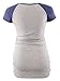 Jezero Maternity Baseball Crew Neck Tops Flattering Side Ruching Pregnancy T-Shirt