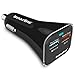Car Charger , 28W 5A Qualcomm Quick Charge 3.0 2-port USB , QC3.0 + 2.1A for for iPhone 7, 7 Plus, 6 Plus, 6S, iPad, Tablet, Samsung Galaxy S8, S7 edge, HTC, Sony (Black)