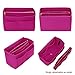 Purse Organzier, Bag Organizer with Metal Zipper (Medium, Rosy)