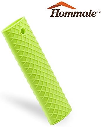 Silicon Handle Holder for Frying pans,Handle Cover,Protection Sleeve,Heating Isolated To 240 Degree,Standard Size,Idea Hot Handle Protection for Hommate Metal Frying Pan,Skillet&amp;Cookware (Green)