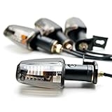 Krator Motorcycle 4 pcs Smoke Spear Turn Signals Lights For Yamaha Zuma Morphous Razz Champ 50 125 100