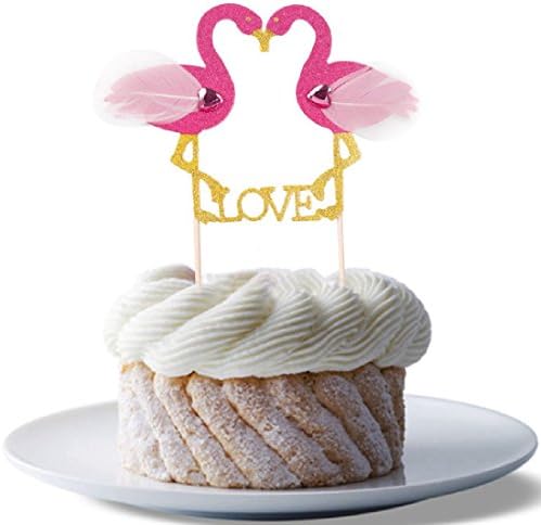 Flamingo Cake Toppers 1st Birthday Decoration