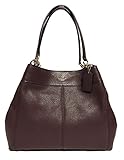Coach F57545 Lexy Pebble Leather Shoulder Bag (Oxblood)