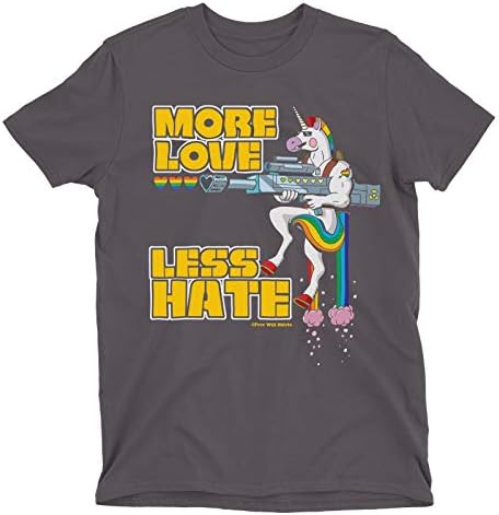 FreeWillShirts Camiseta del Orgullo Gay - More Love Less Hate - Unisexo Hombre Señoras LGBT 2019: Amazon.es: Ropa y accesorios