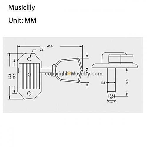 3+3 Guitar Tuner Tuning Key Machine Head Vintage Les Paul, Gold