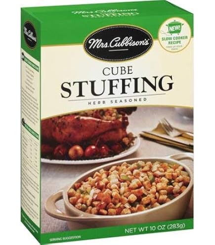 Mrs. Cubbison's Herb Seasoned Cube Stuffing (10 Ounce (Pack of 6)) : Packaged Stuffing Side Dishes : Grocery & Gourmet Food