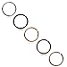 Ruifan 18G Round Ends Stainless Steel Body Jewelry Piercing Nose Hoop Ring 8mm 5PCS (Mix Color)