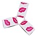 Satinior 3 Rolls Perforated Lip Stickers for DIY Decorating Crafting, Rosy Color, Totally 1200 Stickers