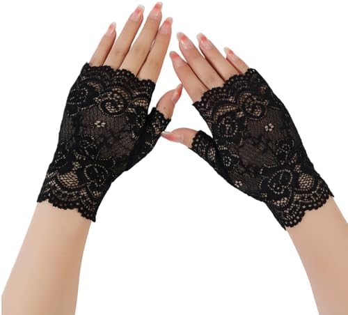 Amazon.com: Leg Avenue Women's Keyhole Lace Fingerless Gloves