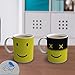Magic Color Changing Funny Mug - 2 Pack Cool Coffee Tea Unique Heat Changing Sensitive Cup 12 oz Yellow & White Happy Face Design Drinkware Ceramic Mugs Birthday Gift Idea