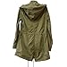 Cekaso Women's Anorak Jacket Lightweight Drawstring Hooded Military Parka Coat