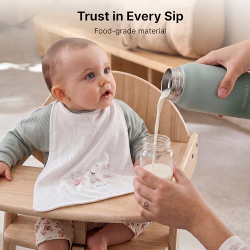 Momcozy Portable Bottle Warmer & Breastmilk Cooler Set On-the-Go Essentials | Nutrient Preserved, 24 Hours Cooling, Fast & Even Warming, Travel-Friendly, Easy Use, Large Capacity, Gift for Baby Registry