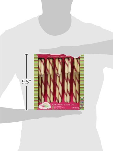 Tru Sweets Organic Candy Canes, 10-Count Canes (Pack of 6)