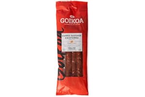 KHAYYAN Goikoa Chistorra | All Natural | Dry-Cured | Authentic Navarre Spain | Perfect For Cooking, Frying & BBQ | 5.6 oz (159 gr) (Pack of 2)