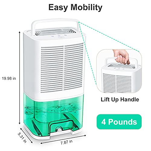 MADETEC Dehumidifiers for Home 5000 Cubic Feet 550 Sq.ft, Portable Dehumidifier with Drain Hose