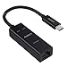AUKEY USB-C to Ethernet Adapter Supporting 10 / 100 / 1000 Mbps Ethernet for MacBook Pro 2016, MacBook, Chromebook Pixel and More (Black)