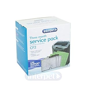 Interpet 3 Month Service Pack for the Interpet Internal Cartridge Filter CF2 (3 x Filter Cartridge, 3 x Algaway Pad…