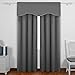 Deconovo Blackout Window Valance - Scalloped Room Darkening Curtain for Kitchen, Bedroom, and Bathroom - Elegant Window Treatment for a Cozy Home (Light Grey, 42x18 Inch, 1 Panel)