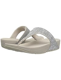 FitFlop Sandalias Electra Micro TOE-POST Mujer US 8 Plata