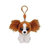 TY Beanie Babies BARKS - brown dog clip Plush