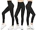 Gnpolo Womens Black High Waisted Plus Size Capri Leggings 2 Pack Tummy Control Soft Slim Yoga Pants