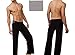 xhorizon TM FLK Men Man Flirty Lounge Loose-fitting Sport Yoga Pants Pyjama Trouser Black L