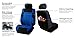 FH-FB071115 Complete Set Travel Master Seat Covers Airbag Ready & Rear Split, Blue/ Black- Fit Most Car, Truck, Suv, or Van