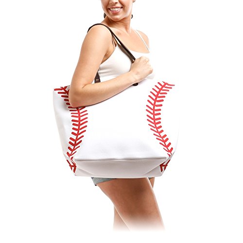 Me Plus Sports Baseball-Softball Design Tote Hand Bags / Fashion Shoulder Bags / X-Large 21 IN. (Baseball)