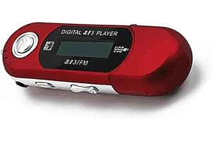 KafuiTech Mini MP3 Player USB 2.0 Small Flash Drive Multilanguage LCD Music Player with 3.5mm Audio Jack Automatic Shutdown E