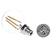 HERO-LED G14-DS-4W-WW27 Dimmable G14 E12 4W Candelabra Style LED Vintage Antique Filament Bulb, 40W Equivalent, Warm White 2700K, UL-Listed, 4-Pack