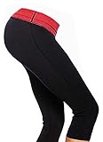 Woman Thermo Sweat Hot Neoprene Body Shaper Slimming Yoga Pants (XXXL, Red)