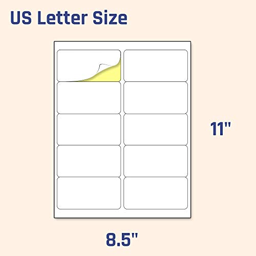 (2" x 4") 30 Sheets, Matte White Sticker Label, Laser/Inkjet Printing - 10 per Page - Thumbnail 2