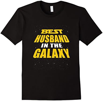 Men's Best Husband In The Galaxy T-Shirt Birthday Valentine's Gift 2XL Black